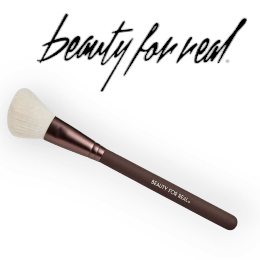 Beauty For Real Pro Blush Contour Brush Vegan Synthetic Makeup Tool NWT Soft